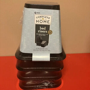 Bed Risers, Complete Home, Set Of 4, Raises Height of Bed By 5.19 Inches, New